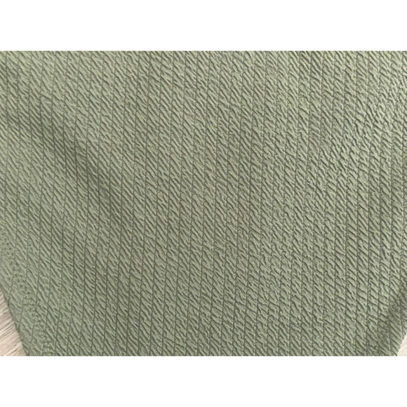J. Crew Textured Curved-Waist Cheeky Bikini Bottom High Cut Olive Green Medium - Picture 11 of 16